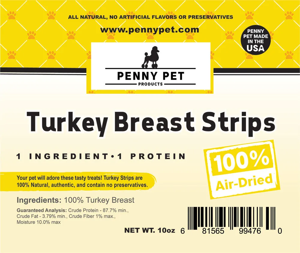 100% Ground Turkey Strips - SM/Senior Dog Approved
