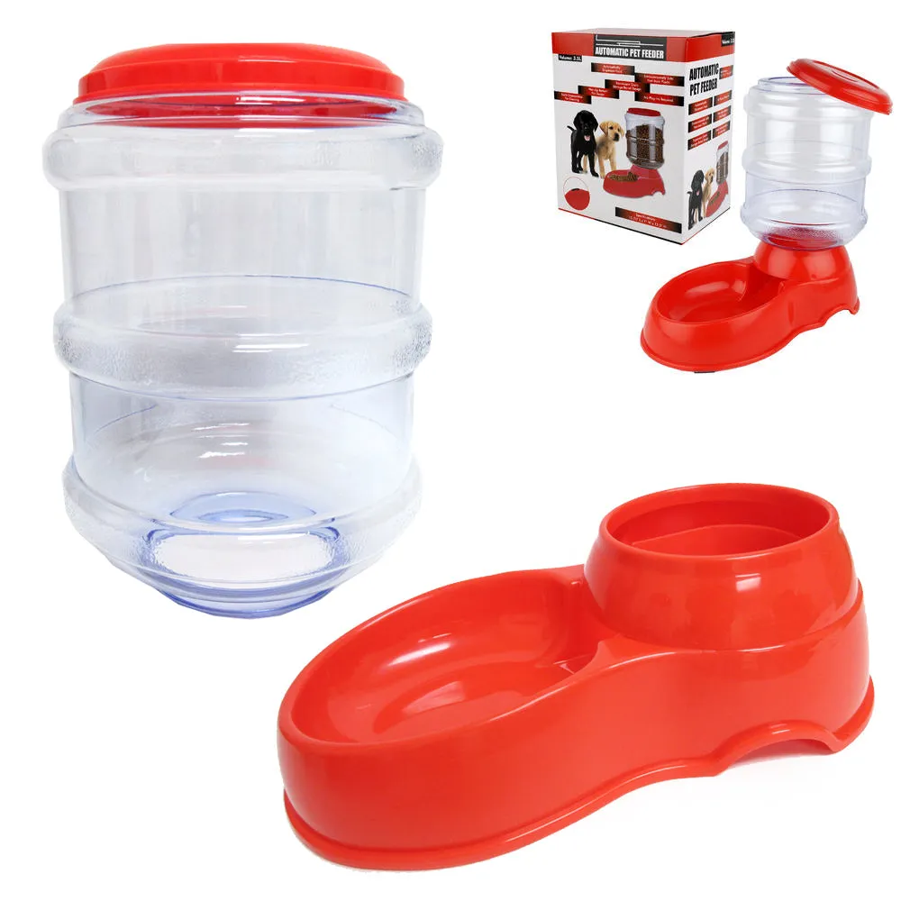 3.5L Automatic Pet Feeder Food Dish Bowl Cat Dog Dispenser Station Replenish New
