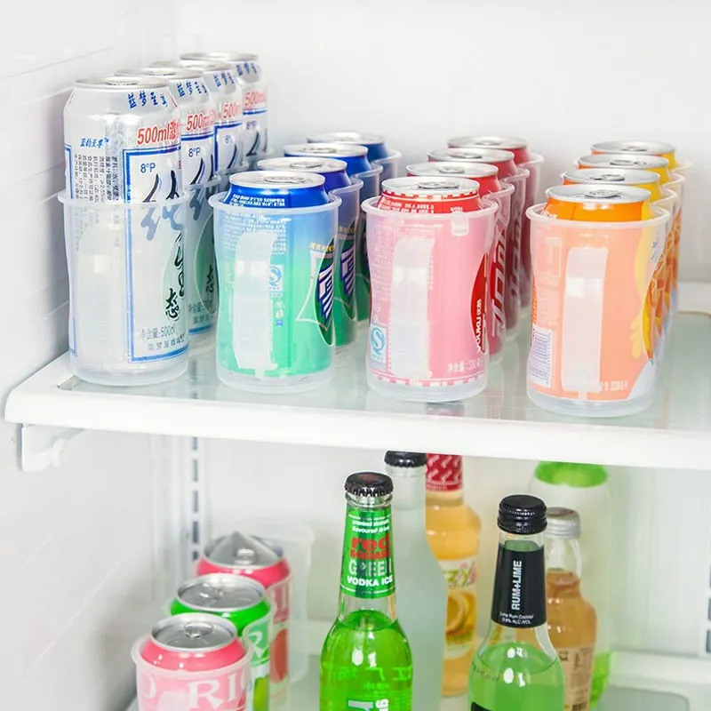 Aufbewahrungsbox fr Kchenkhlschrank, transparente gekhlte Bier- und Coladosen, Space Can Organizer Aufbewahrungsbox