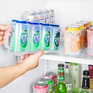 Aufbewahrungsbox fr Kchenkhlschrank, transparente gekhlte Bier- und Coladosen, Space Can Organizer Aufbewahrungsbox