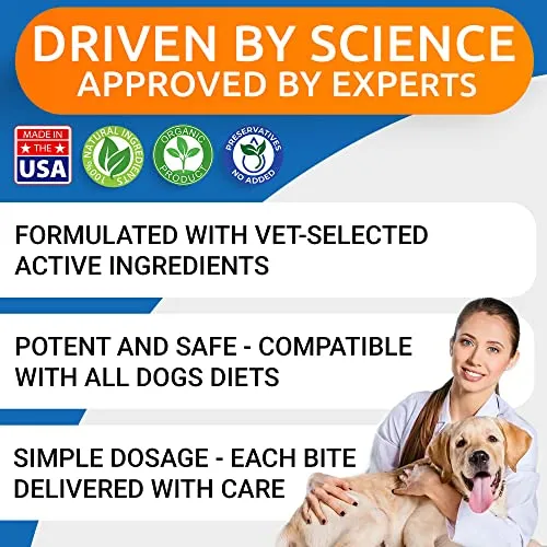 BARK&SPARK Advanced Dog Allergy Itch Relief Chews - Skin Probiotics w/Fish Oil Omega 3 - Itchy Skin Relief Pills - Anti Itching Licking - Skin Allergies Treatment Immune Supplement Colostrum-120 Bacon