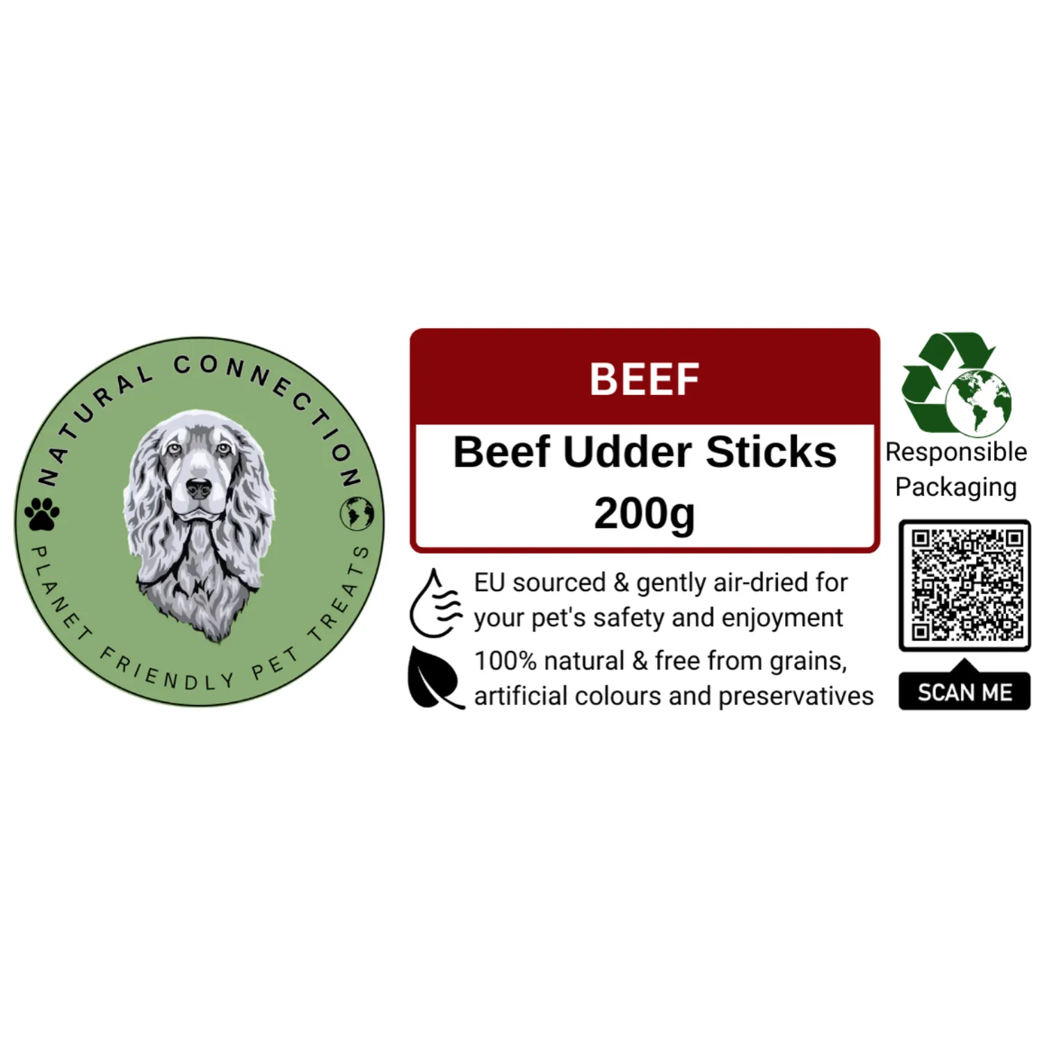 Beef Udder Milky Sticks | Chewy Immune Boosting Dog Treat by Natural Connection