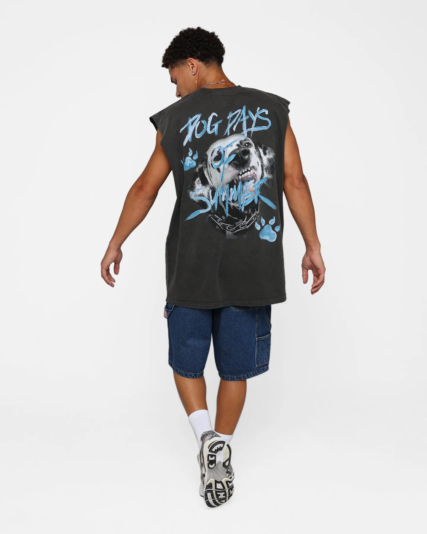 Carre Dog Days Muscle T-Shirt Black Wash