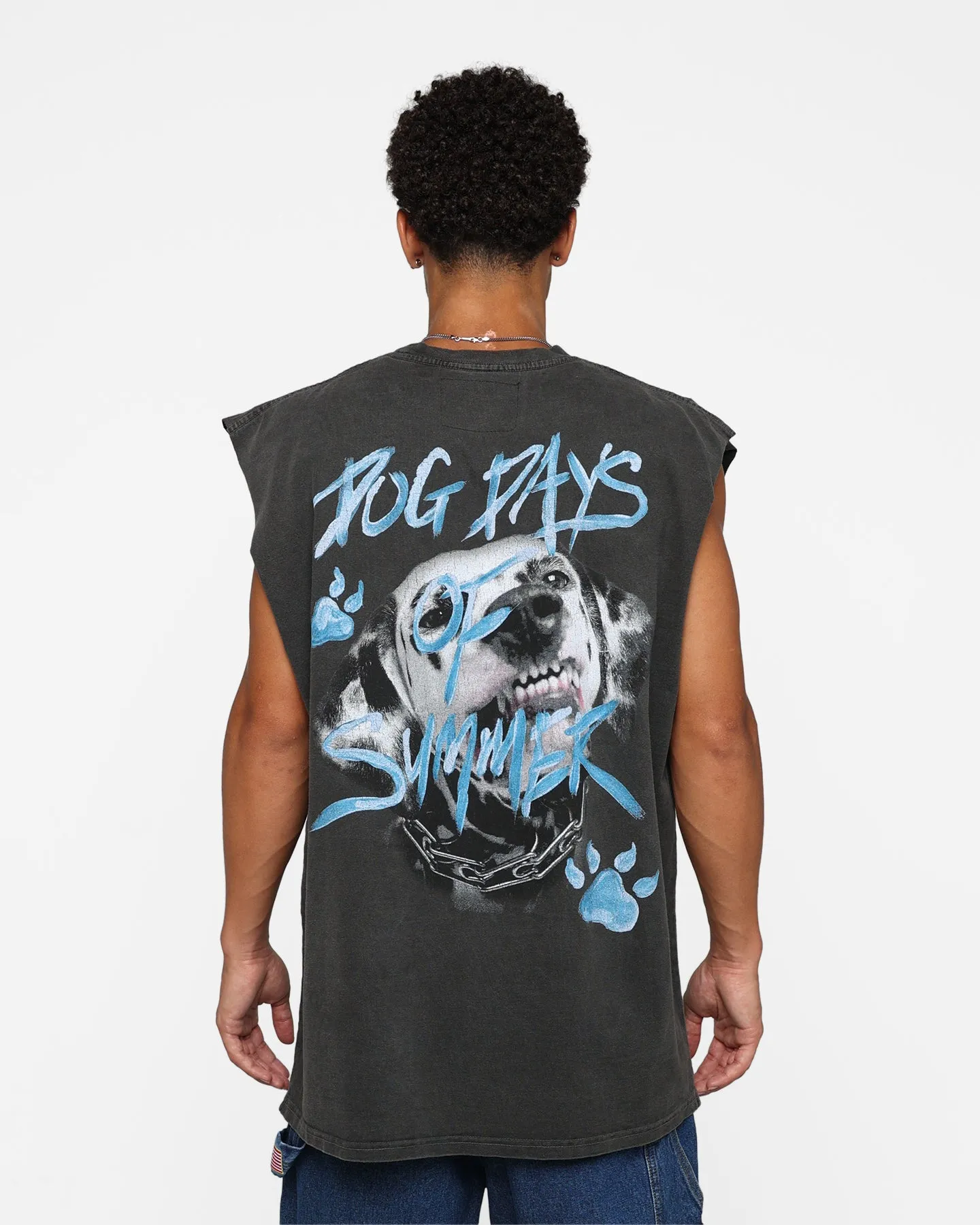 Carre Dog Days Muscle T-Shirt Black Wash