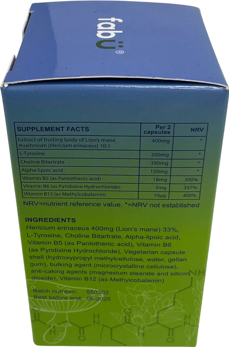 FabU Focus Brain Capsules 60 Capsules