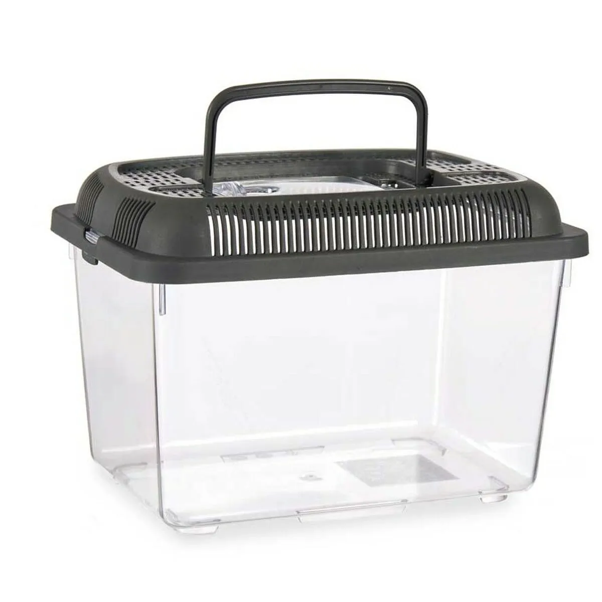 Fish Tank with Handle Large Grey Plastic 7 l 20 x 20 x 30 Cm 8 Units