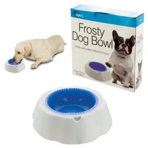 Frosty Pet Dog Bowl Stays Cool for 8 Hour Dog Drinking Dish Ice Water Summer Hot