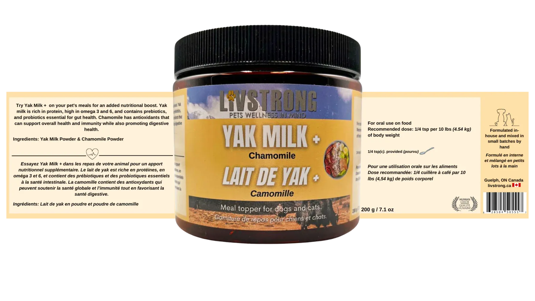 Livstrong Yak Milk   Superfood Topper 200g