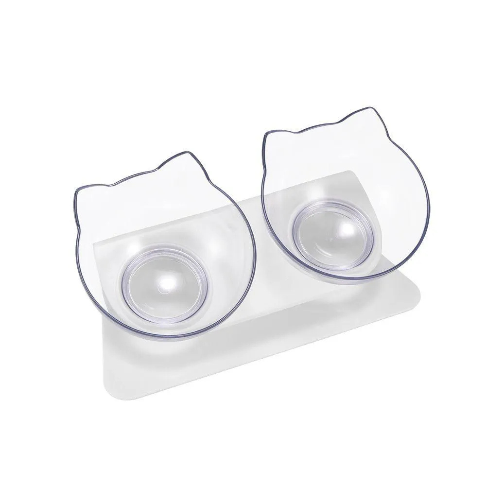 Non-Slip Cat Bowls with Raised Stand