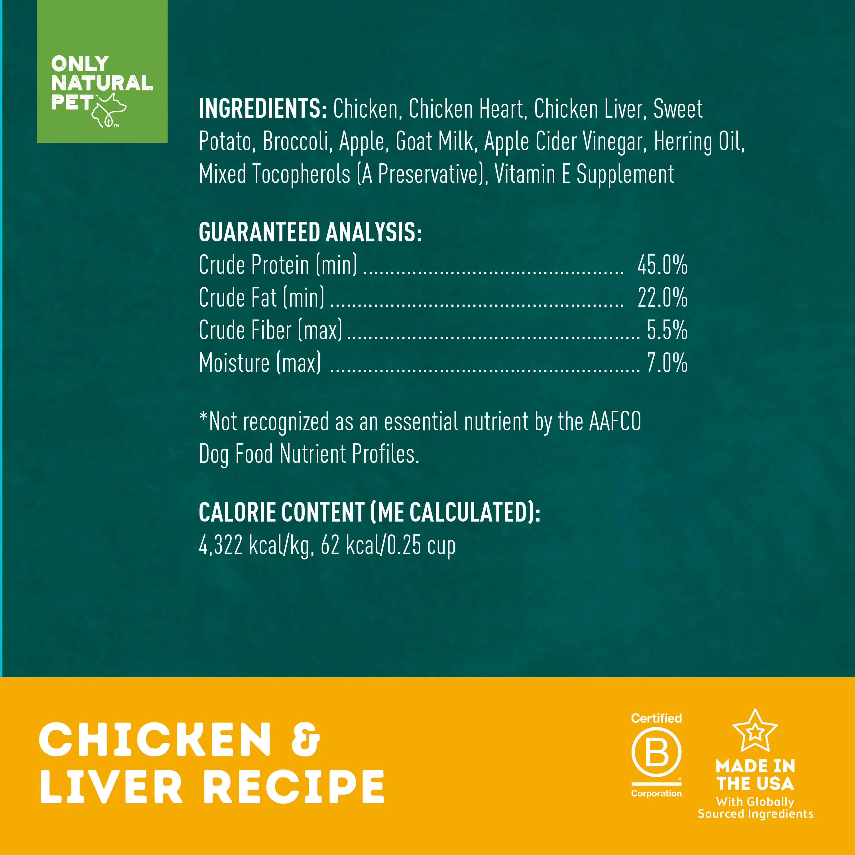 Only Natural Pet Raw Toppers Freeze-Dried Cage-Free Chicken & Liver Meal Toppers for Dogs