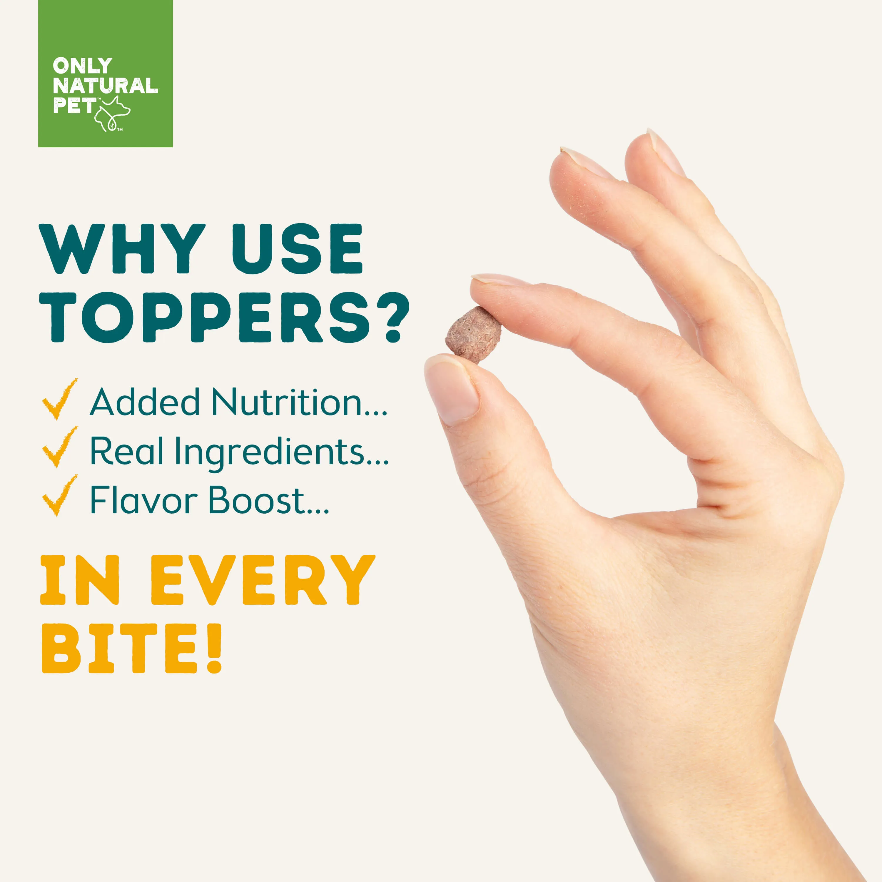 Only Natural Pet Raw Toppers Freeze-Dried Cage-Free Chicken & Liver Meal Toppers for Dogs