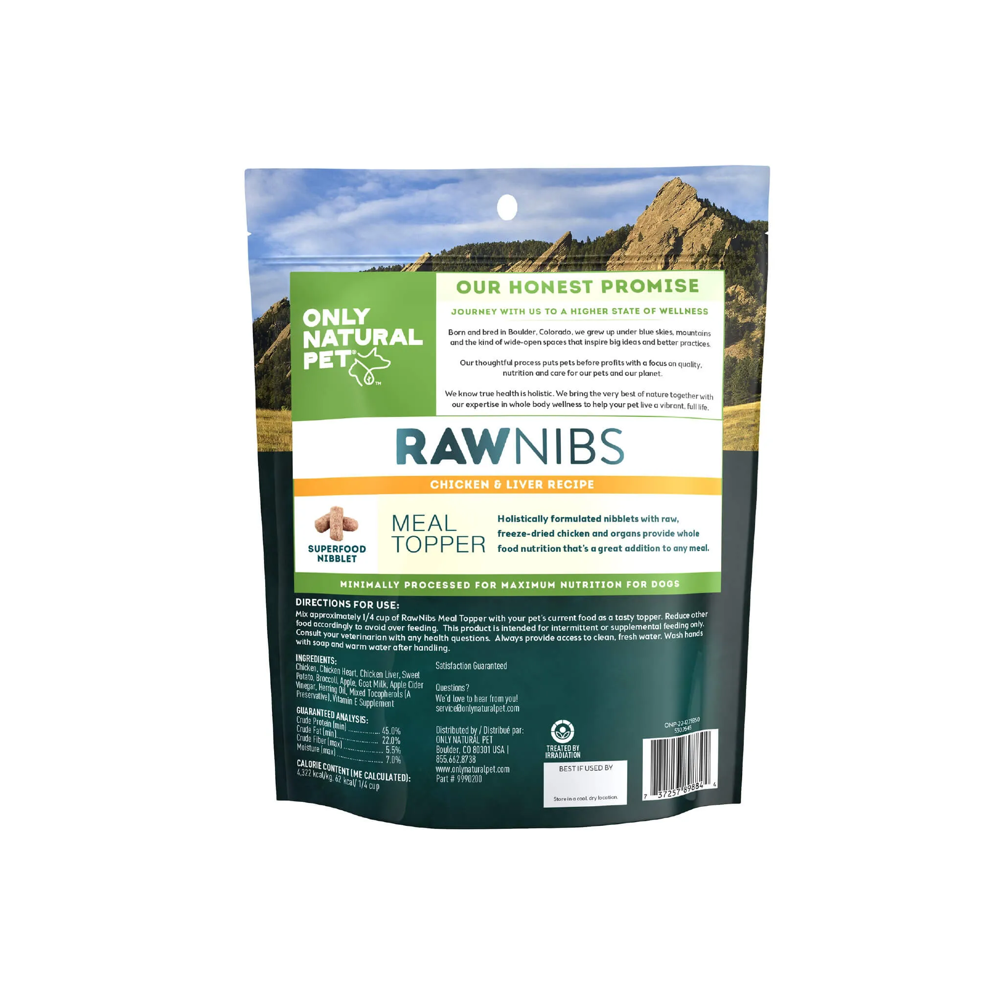 Only Natural Pet Raw Toppers Freeze-Dried Cage-Free Chicken & Liver Meal Toppers for Dogs