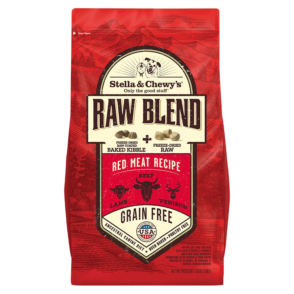 Stella and Chewy's Red Meat Grain-Free Raw Blend Baked Kibble Dry Dog Food