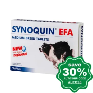 VetPlus - SYNOQUIN EFA for Dogs 10-25kg - Joint Support - 120TAB